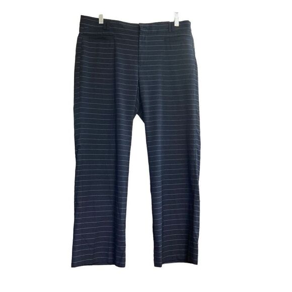 BANANA REPUBLIC Women’s Logan Crop Pants Sz 6 Pin Stripe Blue & White Ins 24.5” - Picture 1 of 12